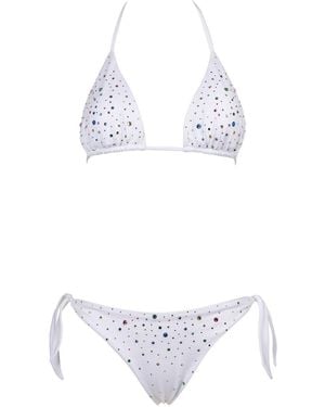PIN UP Rain Triangle Bikini - White