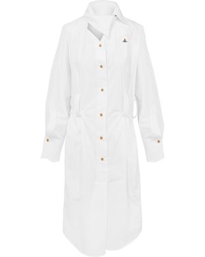 Vivienne Westwood Drunken Shirt Dress - White