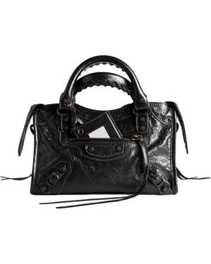 Balenciaga Arena Le City Mini Leather Bag - Black