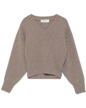 Rohe Sculptural V-Neck Jumper - Brown