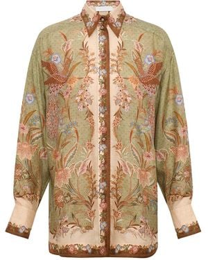 Zimmermann Indra Shirt With Soft Cut - Green