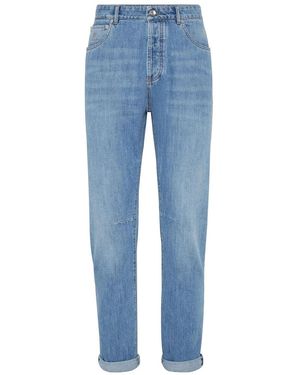 Brunello Cucinelli Pantalone Cinque Tasche - Blue