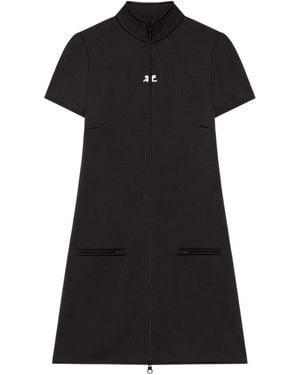 Courreges Interlock Tracksuit Mini Dress - Black