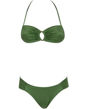 Anjuna Bandana Bikini With Straps - Green