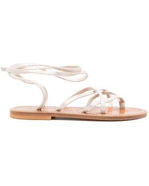 K. Jacques Gaia Suede Sandals - White