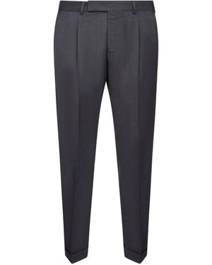 Pantaloni Torino Rebel Wool Tailored Pants - Blue