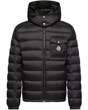 Moncler Short Verith Down Jacket With Hood - Black