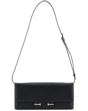 Tom Ford Supple Grain Leather Aube E/w Shoulder Bag - Black