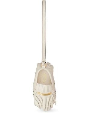 Tod's Leather Gommino Charm - White