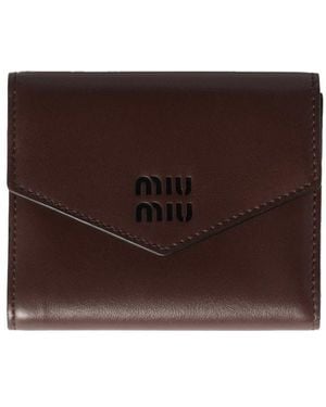 Miu Miu Small Leather Wallet - Brown