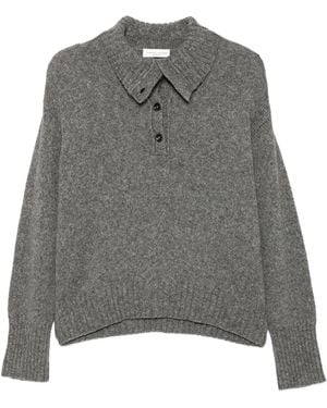 Roberto Collina Jumper With Buttoned Collar - Grey