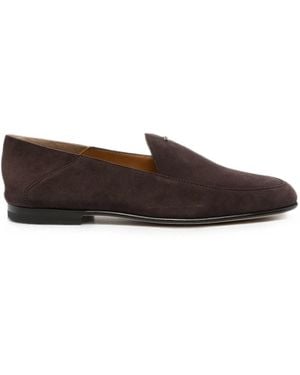 Tod's Suede Leather Loafer Clog - Brown