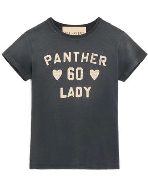 Valentino Garavani Printed Cotton T-Shirt - Black