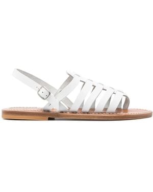 K. Jacques Homere Leather Sandals - White
