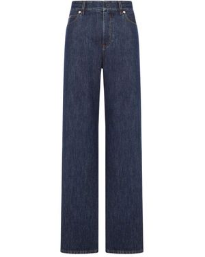 Fendi 'Ff' Padded Jeans - Blue