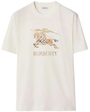 Burberry Ekd Ombré Cotton T-Shirt - White