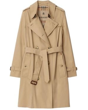 Burberry Double-breasted Trench Coat - Natural