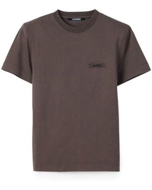 Jacquemus The Cotton Gros Grain T-Shirt - Grey