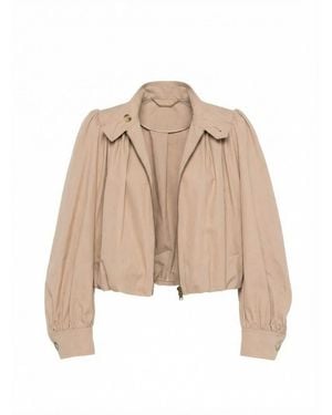 Chloé Gathered Boule Jacket - Natural