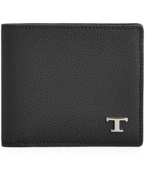 Tod's Bi-Fold Leather Wallet - Black