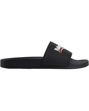 Balenciaga Pool Slide Sandals Shoes - White