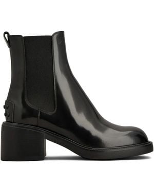 Tod's Leather Chelsea Boots - Black