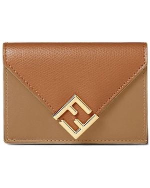 Fendi Trifold F-Diamond Wallet - Brown