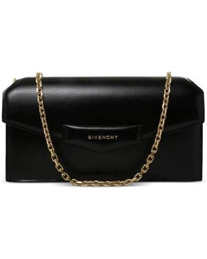 Givenchy Antigona Leather Clutch With Chain - Black