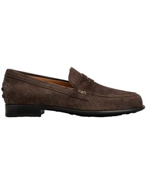 Tod's Suede Leather Loafer - Brown