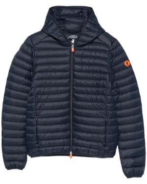 Save The Duck Donald Quilted Hooded Jacket - Blue
