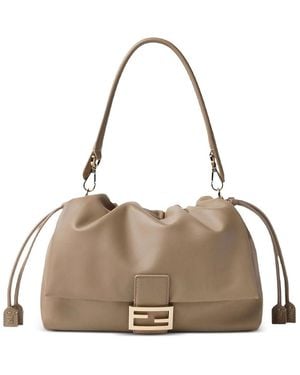 Fendi Baguette® Soft Large In Nappa Tortora - Natural