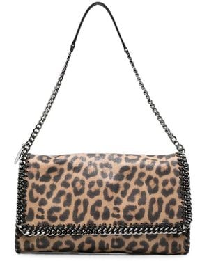 Stella McCartney Falabella Leopard Print Messenger Bag - White