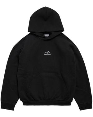 Balenciaga Hoodie Bodies Medium Fit In Dry Fleece - Black
