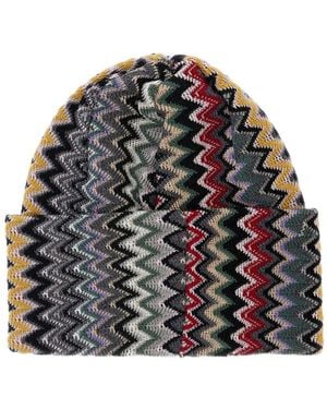Missoni Zig-Zag Pattern Beanie - Grey