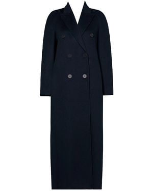 Max Mara Double-breasted Brushed Cashmere Coat - Blue