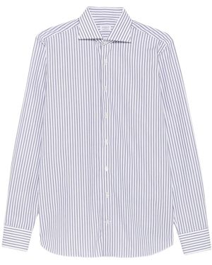 Borriello Striped Cotton Shirt - White