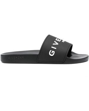Givenchy Slide Flat Rubber Sandals - Black