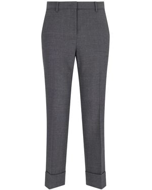 Incotex Tapered Wool Pants - Gray