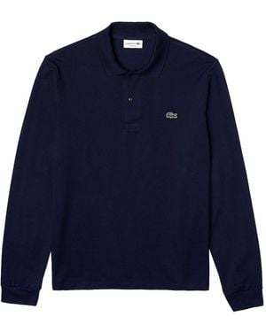 Lacoste Polo Dal Taglio Classico A Maniche Lunghe L.12.12 Original-Uomo - Blu