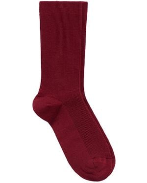 Balenciaga Ribbed Wool Knee-high Socks - Red