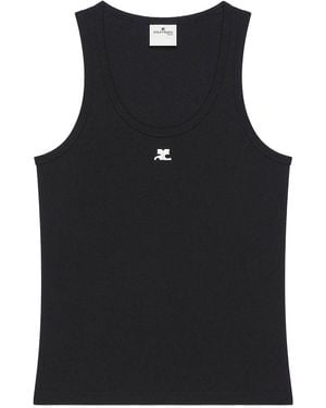 Courreges 90's Rib Tank Top - Black