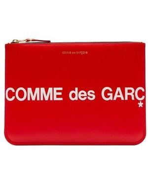 Comme des Garçons Huge Logo Wallet - Red