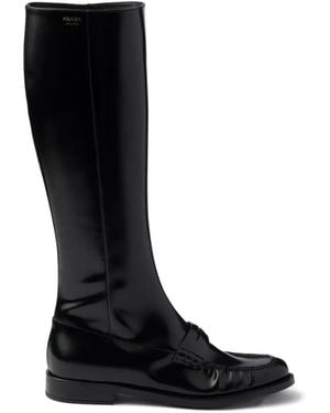 Prada Stivali Con Zip - Nero