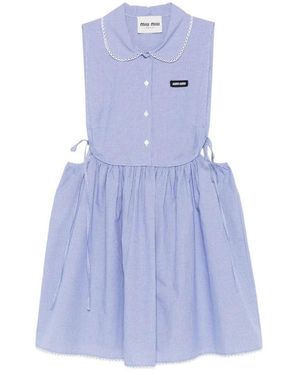 Miu Miu Vichy Cotton Dress - Blue