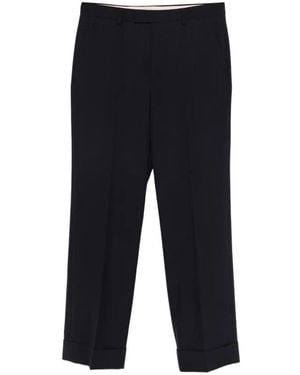 Valentino Garavani Wool Trouser With Cuff - Black