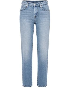 7 For All Mankind Calie Straight Leg Ankle Jeans - Blue