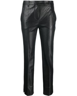 Incotex Stretch Faux Leather Slim Fit Trousers - Grey