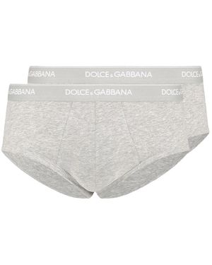 Dolce & Gabbana Dolce & Gabbana Two-Pack Of Stretch Cotton Brando Briefs - White