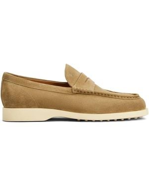 Tod's Light Suede Loafers - Brown