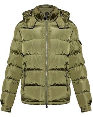 Moncler Maya Hooded Short Down Jacket - Green